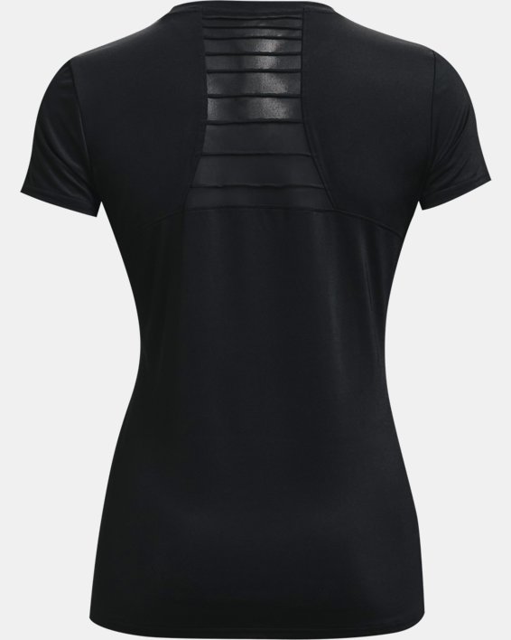 Women's HeatGear® Pintuck Short Sleeve, Black, pdpMainDesktop image number 5